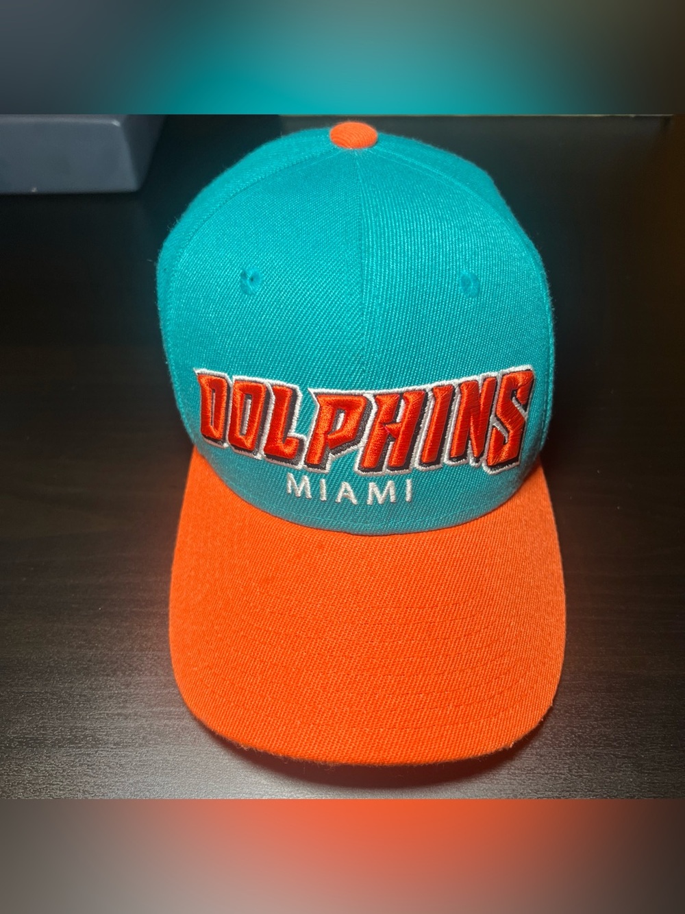 Mitchell Ness Miami Dolphins Youth Hat Boys 8-20 Snapback NFL Vintage Cap Aqua